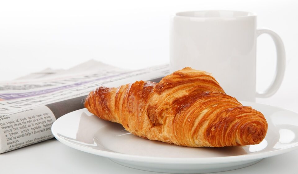 bread, croissant, food, breakfast, cup, mug, drink, beverage, newspaper, snack, baked, tasty, delicious, bread, bread, croissant, croissant, croissant, breakfast, breakfast, breakfast, breakfast, breakfast, newspaper