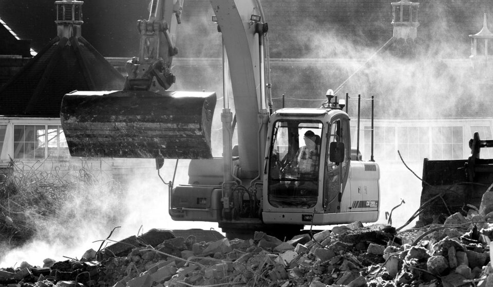 digger, plant, construction, demolition, doosan, ground works, earth works, nature, construction site, excavator
