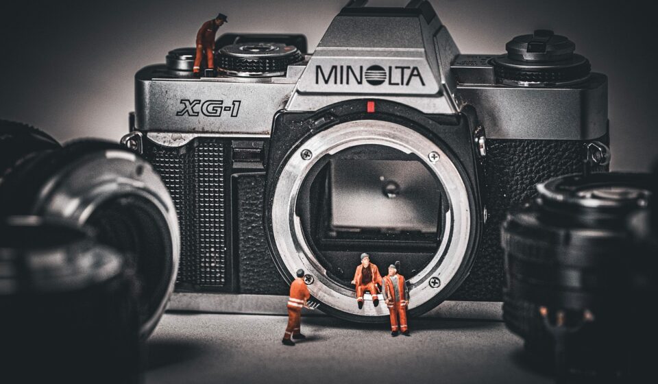camera, cleaning, inspection, miniature, construction worker, mechanic, repair, retro, analog, slr, minolta, inspection, inspection, inspection, inspection, inspection