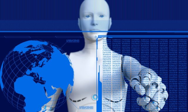 robot, cyborg, futuristic, android, cybernetics, intelligence, blue robot, robot, robot, robot, robot, robot
