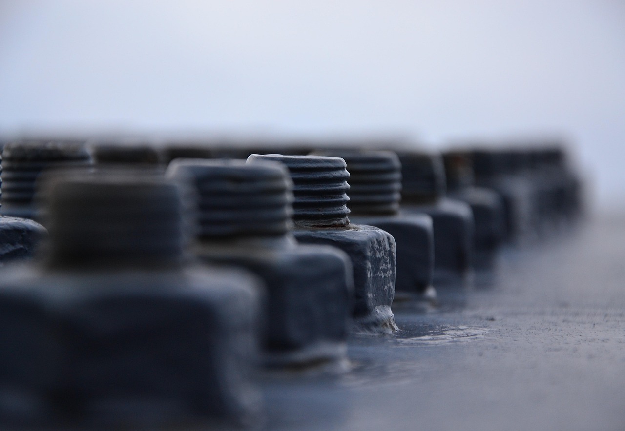 screw, bolt, gray, steel, metal, iron, nut, industrial, construction, line, industry, build, blue construction, blue metal, blue industry