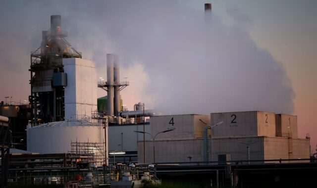 industry, building, chimney, exhaust, environment