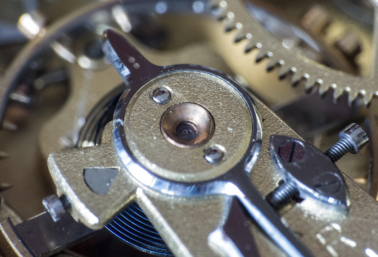 clock, clockwork, gears, transmission, watchmaking, precision mechanics, clocks, gear, automatic watch, time, macro, mechanics